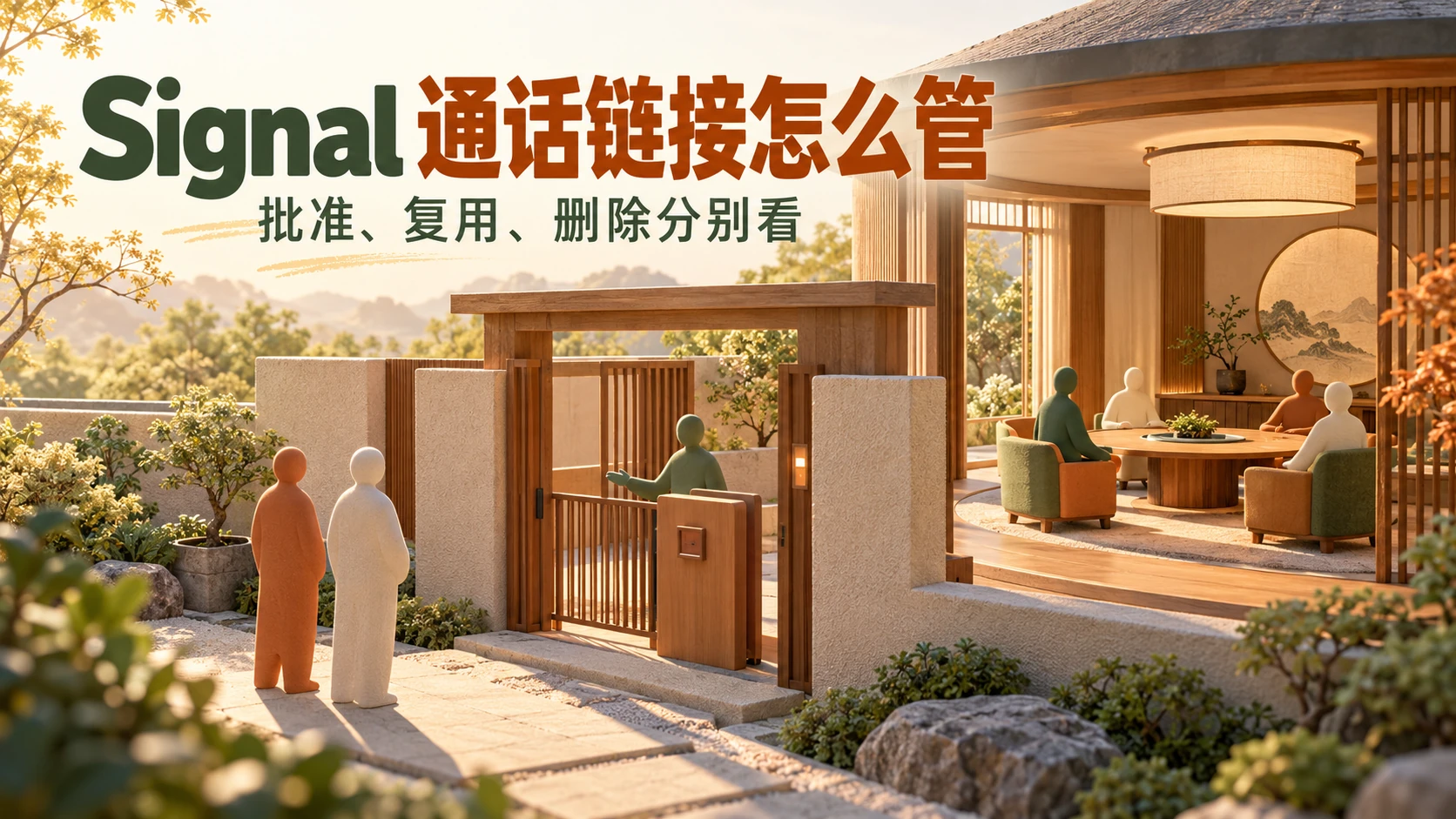 Signal通话链接分享前核对批准加入、重复使用与删除入口的原创封面